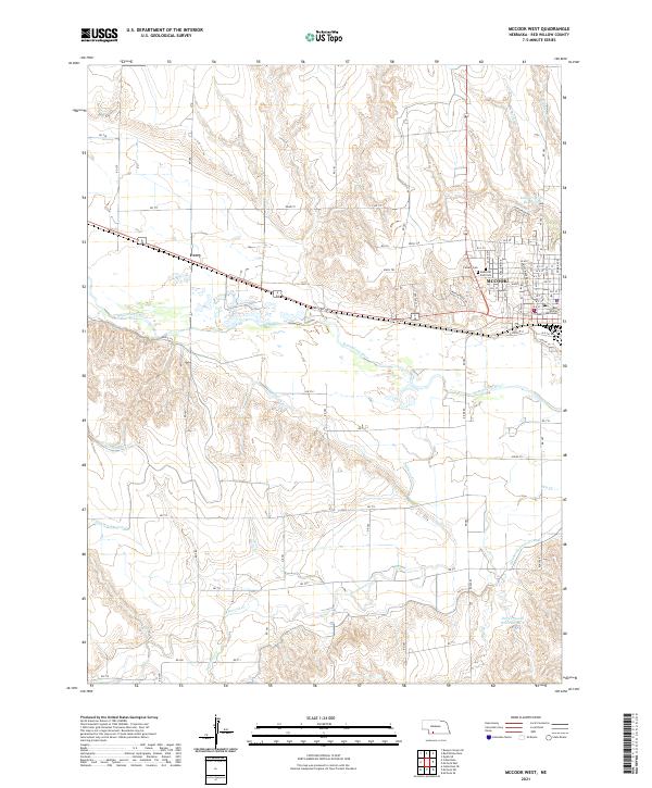 USGS US Topo 7.5-minute map for McCook West NE 2021