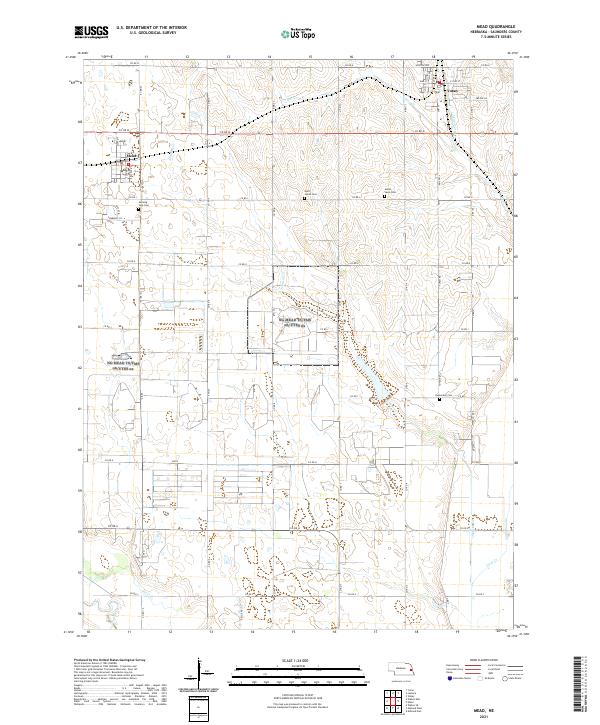 USGS US Topo 7.5-minute map for Mead NE 2021