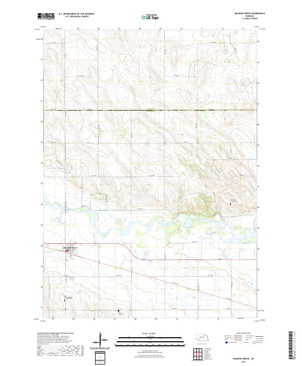 USGS US Topo 7.5-minute map for Meadow Grove NE 2021