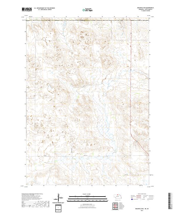 USGS US Topo 7.5-minute map for Meadville NE NESD 2021