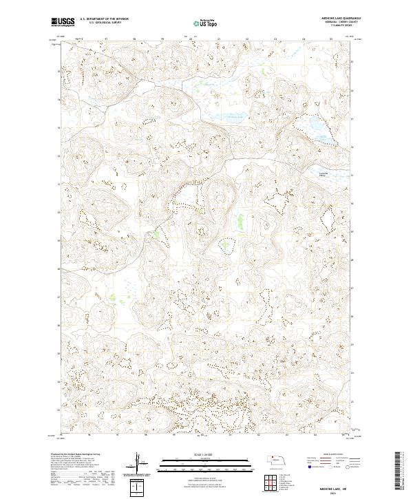 USGS US Topo 7.5-minute map for Medicine Lake NE 2021