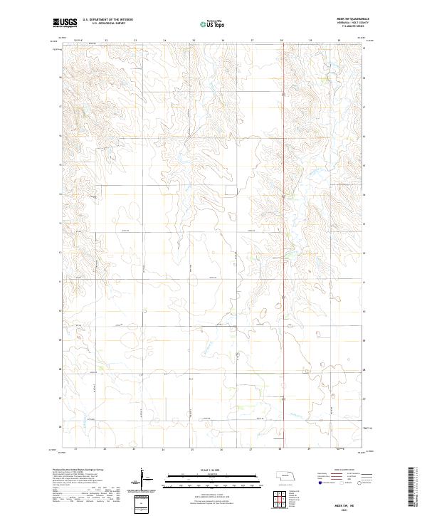 USGS US Topo 7.5-minute map for Meek SW NE 2021