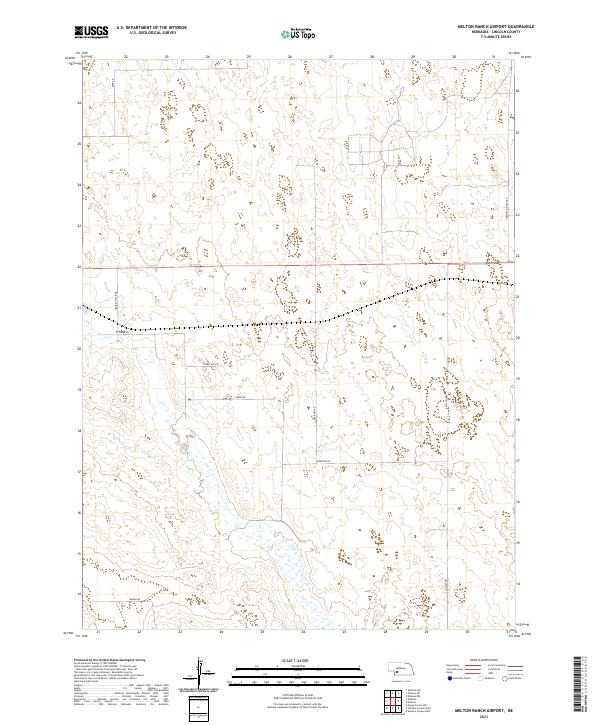 USGS US Topo 7.5-minute map for Melton Ranch Airport NE 2021