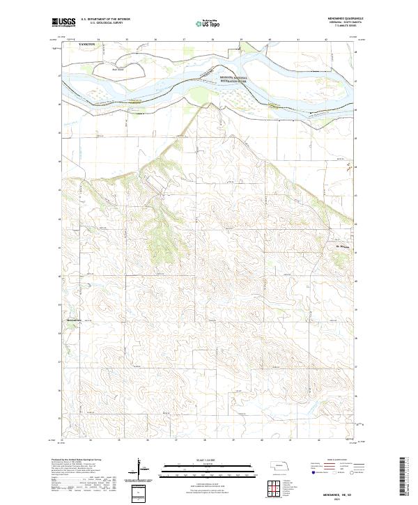 USGS US Topo 7.5-minute map for Menominee NESD 2021