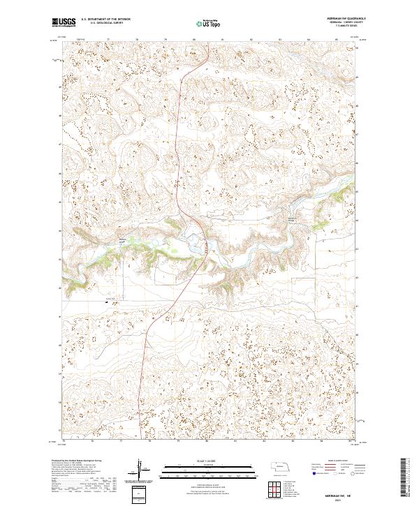 USGS US Topo 7.5-minute map for Merriman SW NE 2021