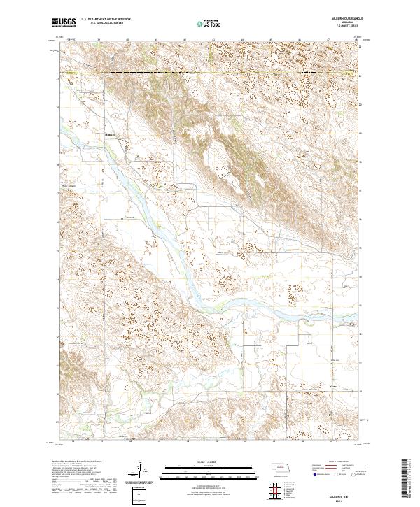 USGS US Topo 7.5-minute map for Milburn NE 2021