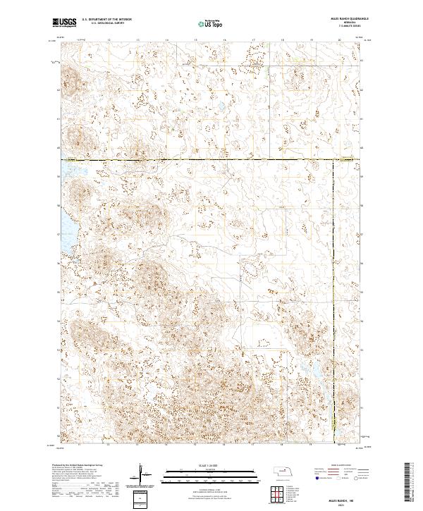 USGS US Topo 7.5-minute map for Miles Ranch NE 2021