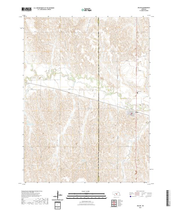 USGS US Topo 7.5-minute map for Miller NE 2021