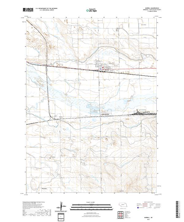 USGS US Topo 7.5-minute map for Morrill NE 2021