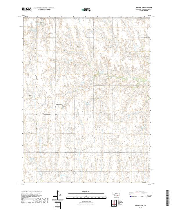 USGS US Topo 7.5-minute map for Mount Clare NE 2021