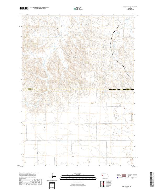 USGS US Topo 7.5-minute map for Mud Springs NE 2021