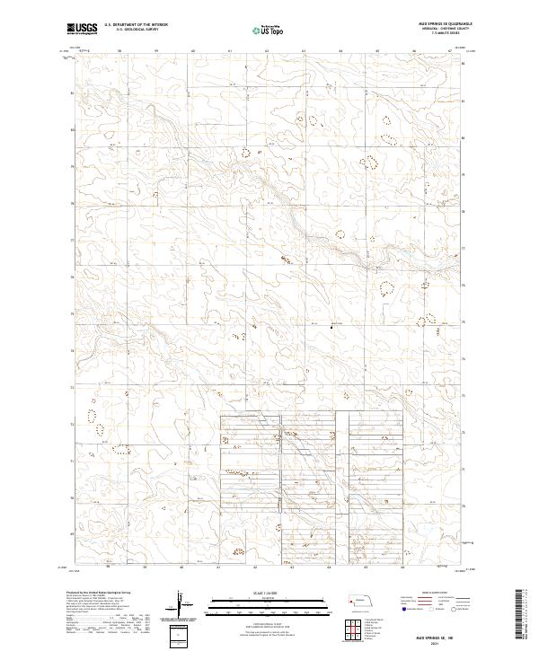 USGS US Topo 7.5-minute map for Mud Springs SE NE 2021