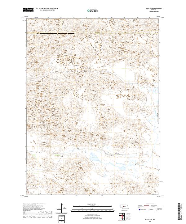 USGS US Topo 7.5-minute map for Mudd Lake NE 2021