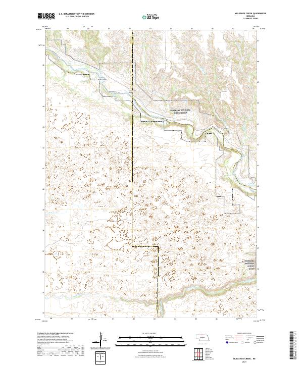 USGS US Topo 7.5-minute map for Muleshoe Creek NE 2021