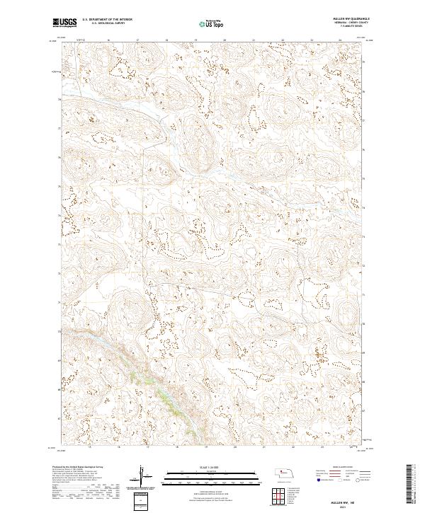 USGS US Topo 7.5-minute map for Mullen NW NE 2021