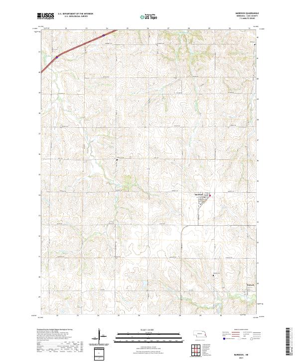 USGS US Topo 7.5-minute map for Murdock NE 2021