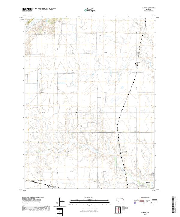 USGS US Topo 7.5-minute map for Murphy NE 2021