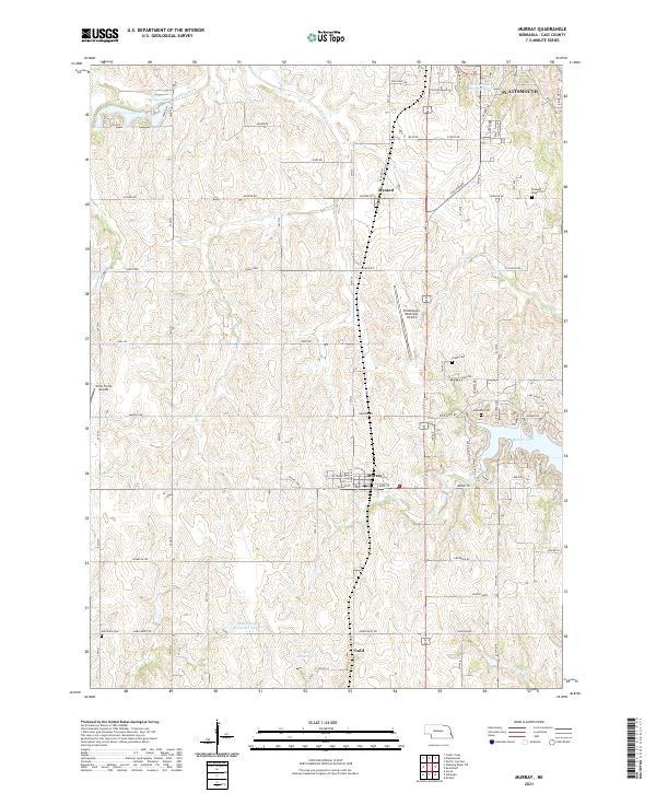 USGS US Topo 7.5-minute map for Murray NE 2021