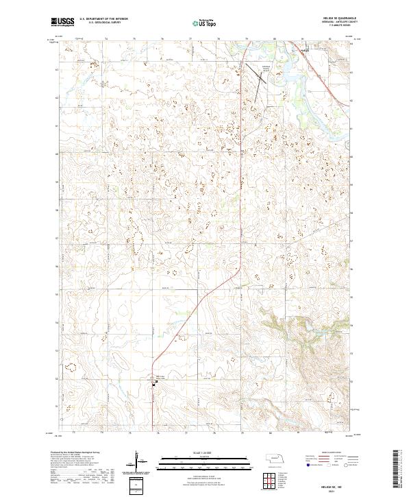 USGS US Topo 7.5-minute map for Neligh SE NE 2021