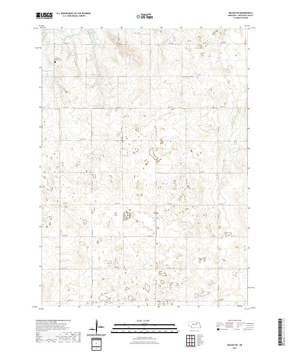 USGS US Topo 7.5-minute map for Neligh SW NE 2021