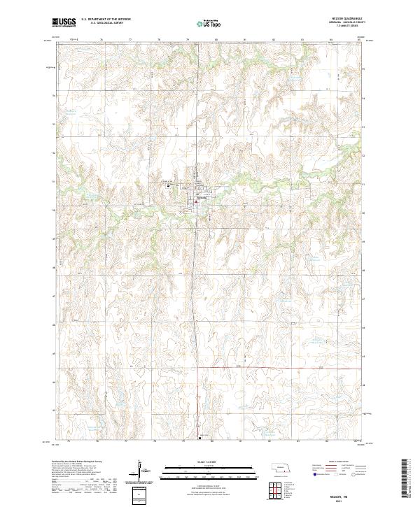 USGS US Topo 7.5-minute map for Nelson NE 2021