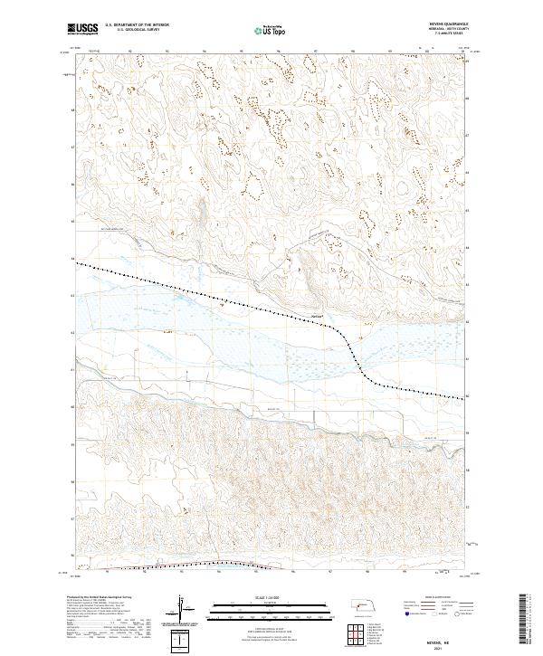 USGS US Topo 7.5-minute map for Nevens NE 2021