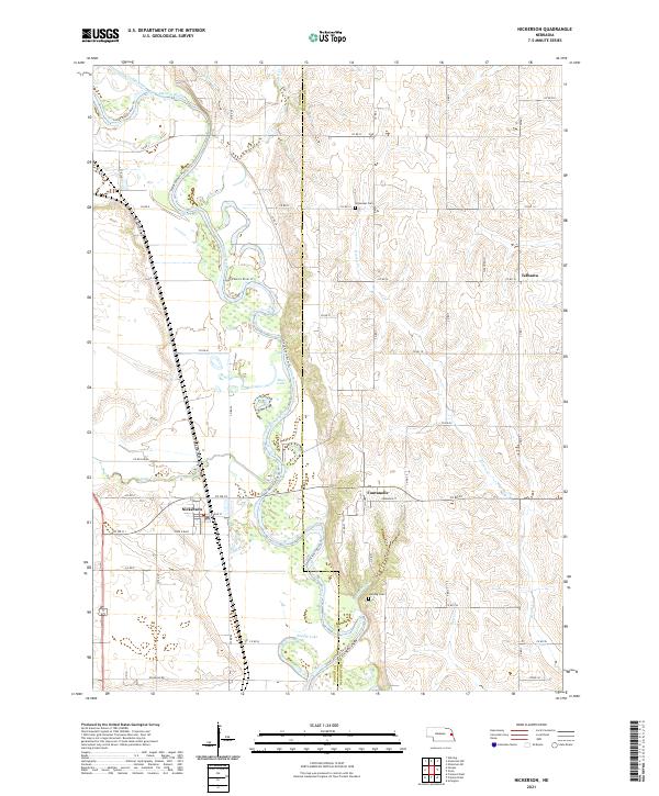 USGS US Topo 7.5-minute map for Nickerson NE 2021