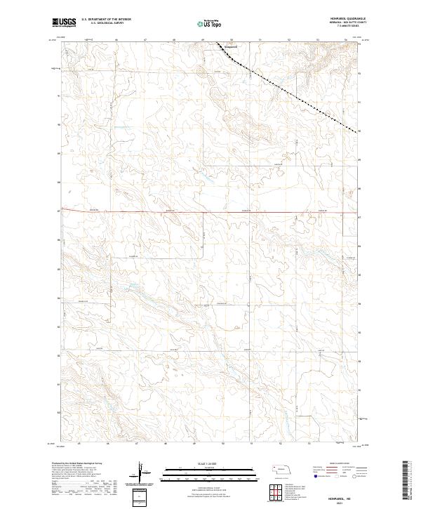 USGS US Topo 7.5-minute map for Nonpareil NE 2021