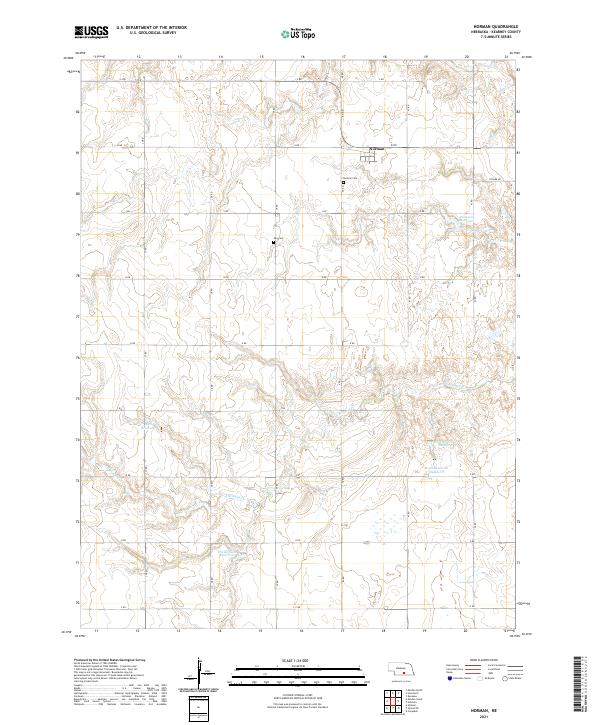 USGS US Topo 7.5-minute map for Norman NE 2021