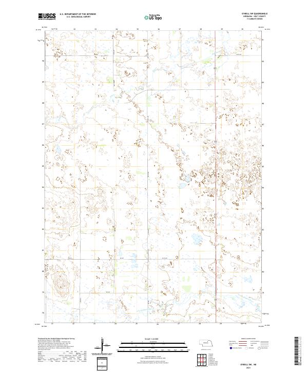 USGS US Topo 7.5-minute map for O'Neill SW NE 2021