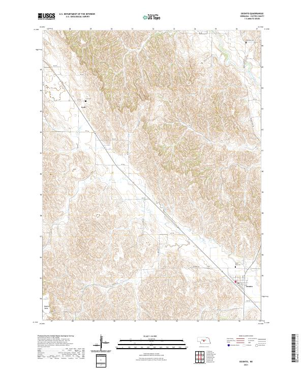 USGS US Topo 7.5-minute map for Oconto NE 2021