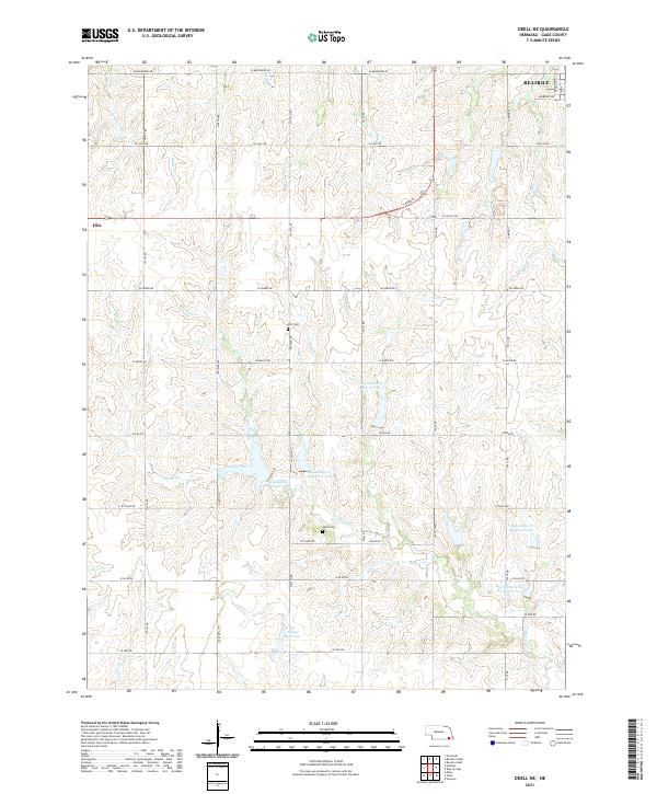 USGS US Topo 7.5-minute map for Odell NE NE 2021