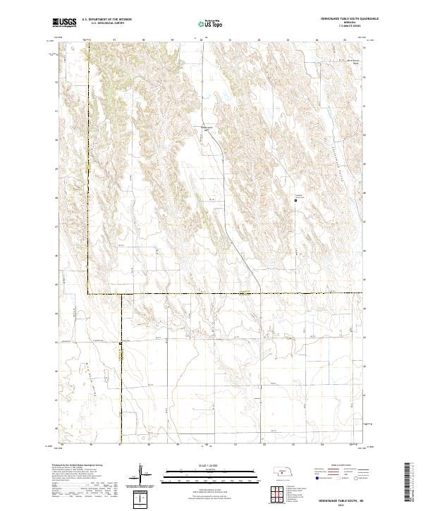 USGS US Topo 7.5-minute map for Odencranze Table South NE 2021