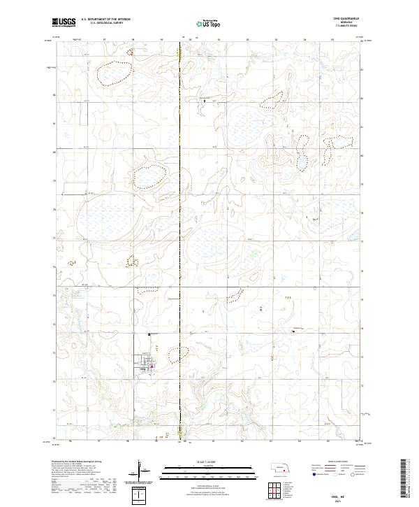 USGS US Topo 7.5-minute map for Ong NE 2021