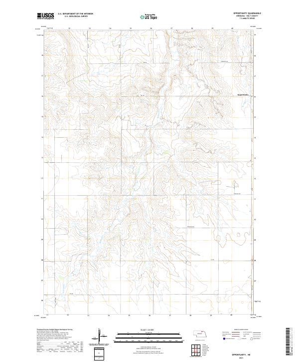 USGS US Topo 7.5-minute map for Opportunity NE 2021