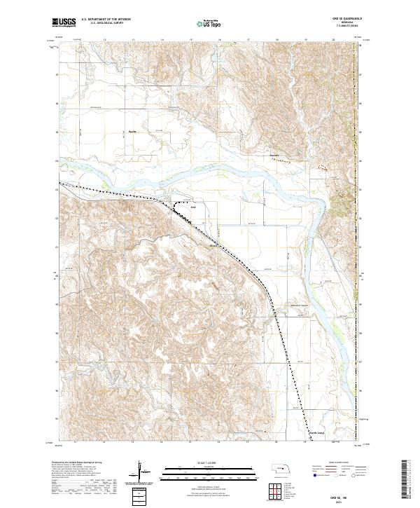 USGS US Topo 7.5-minute map for Ord SE NE 2021