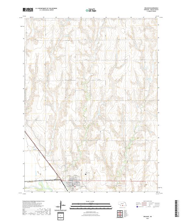 USGS US Topo 7.5-minute map for Orleans NE 2021