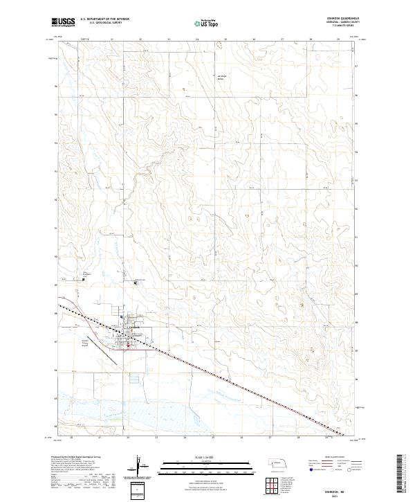 USGS US Topo 7.5-minute map for Oshkosh NE 2021