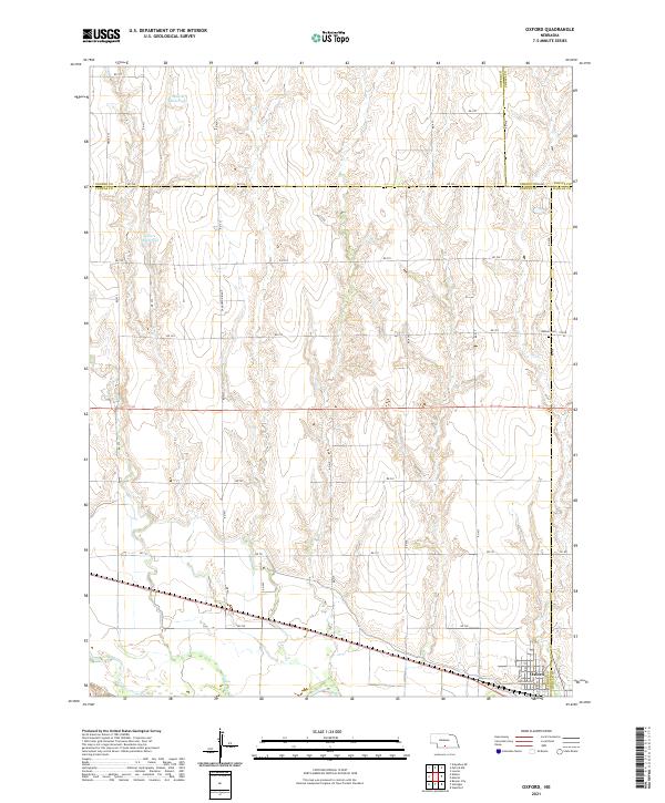 USGS US Topo 7.5-minute map for Oxford NE 2021