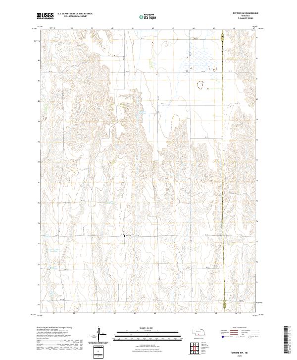 USGS US Topo 7.5-minute map for Oxford NW NE 2021