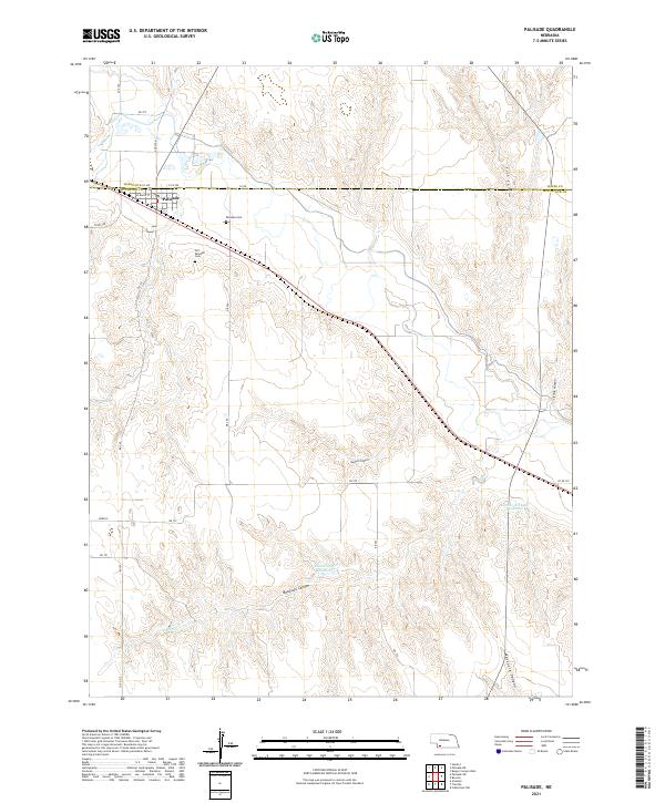 USGS US Topo 7.5-minute map for Palisade NE 2021