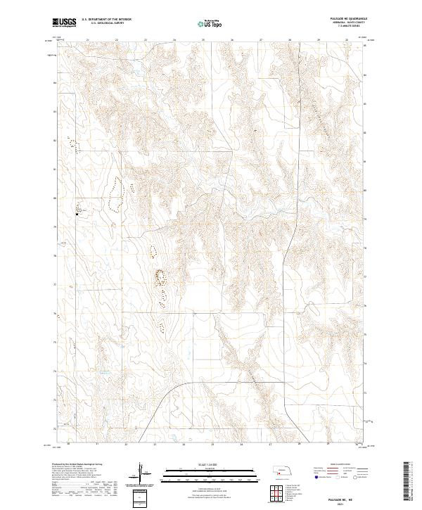 USGS US Topo 7.5-minute map for Palisade NE NE 2021