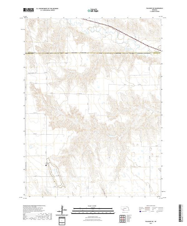 USGS US Topo 7.5-minute map for Palisade SW NE 2021