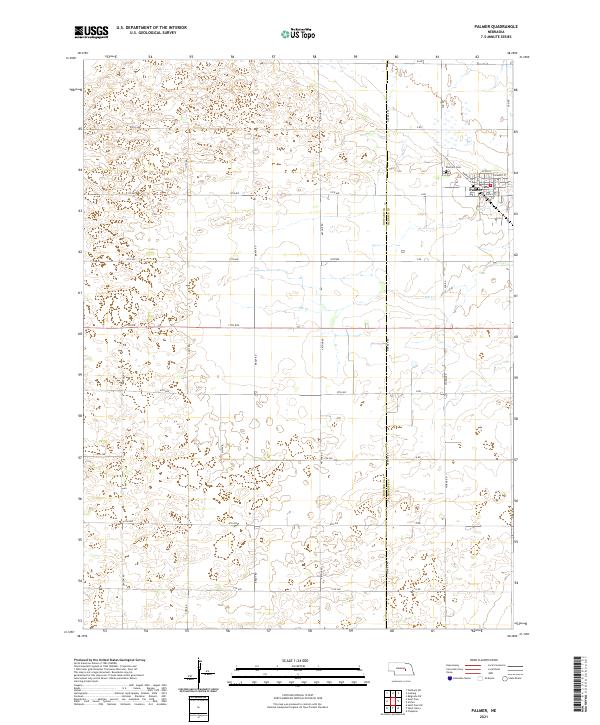 USGS US Topo 7.5-minute map for Palmer NE 2021