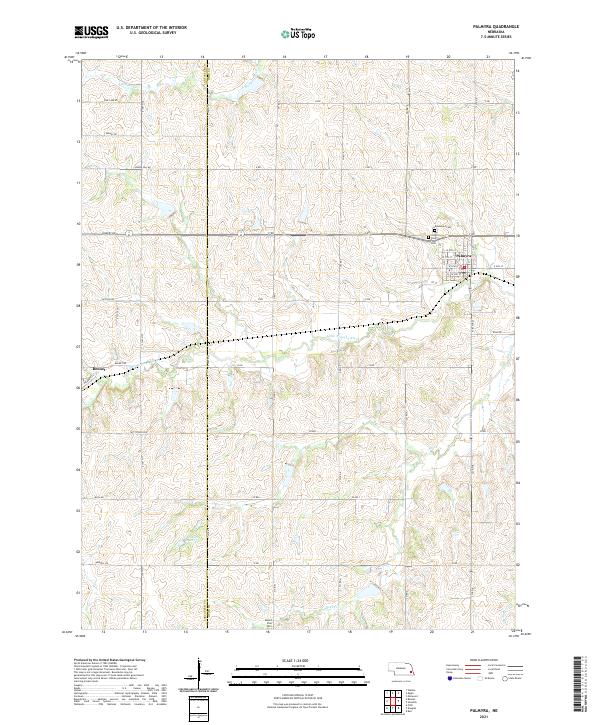 USGS US Topo 7.5-minute map for Palmyra NE 2021