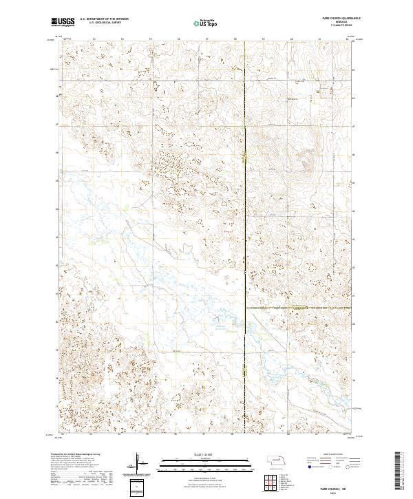 USGS US Topo 7.5-minute map for Park Church NE 2021