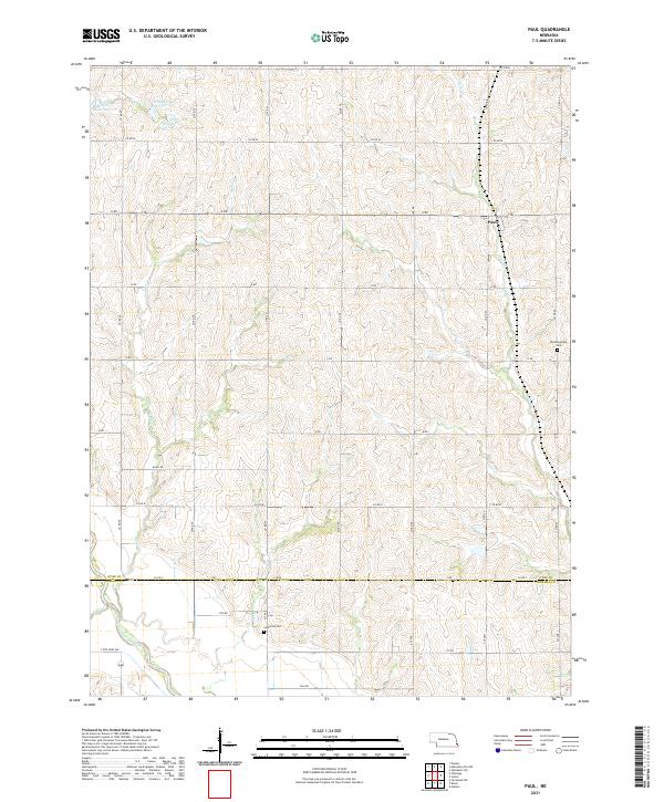 USGS US Topo 7.5-minute map for Paul NE 2021