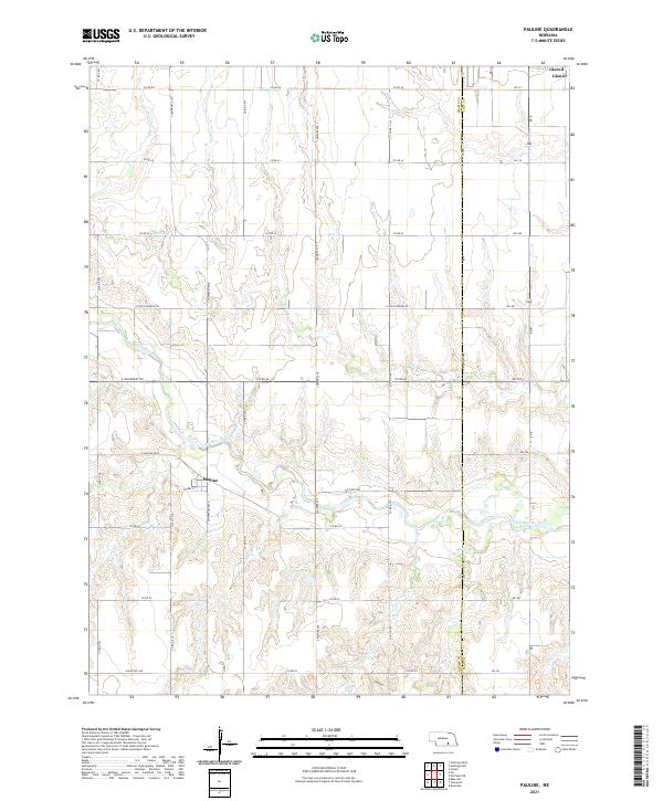 USGS US Topo 7.5-minute map for Pauline NE 2021