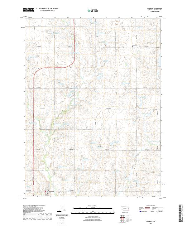 USGS US Topo 7.5-minute map for Pickrell NE 2021