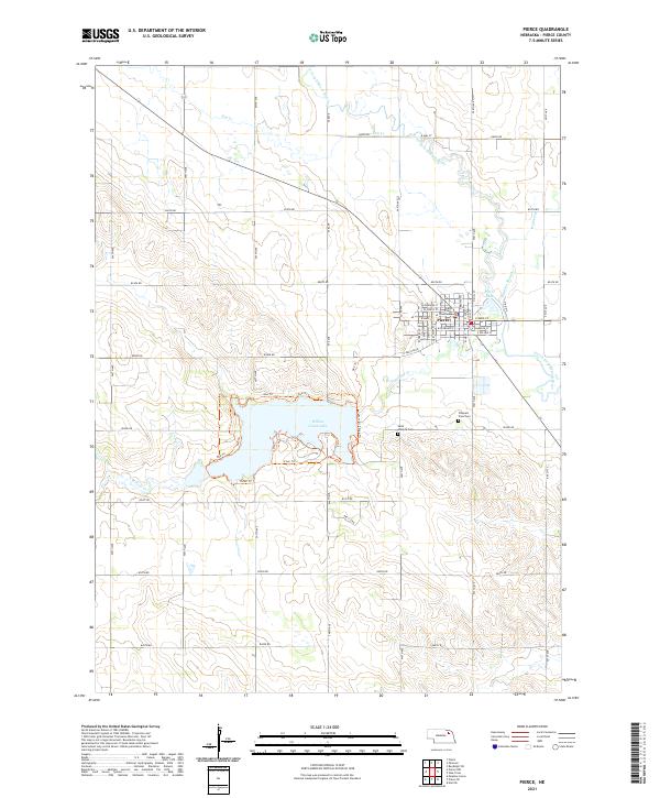 USGS US Topo 7.5-minute map for Pierce NE 2021